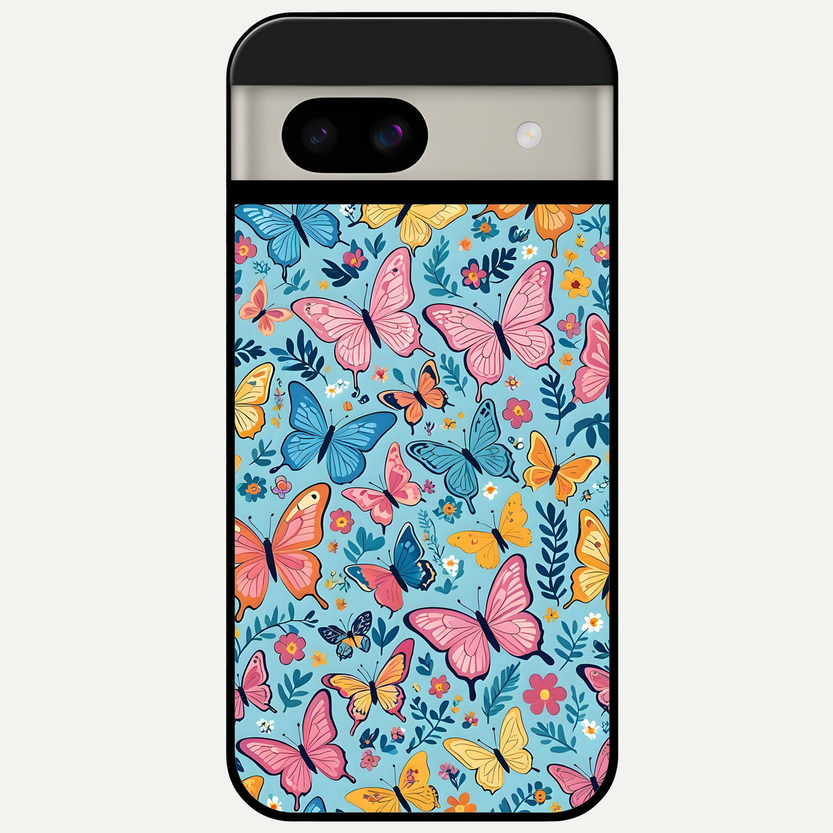  Spring Wing Garden Glass Case For Google Pixel 8A back cover – full design glossy printed glass finish