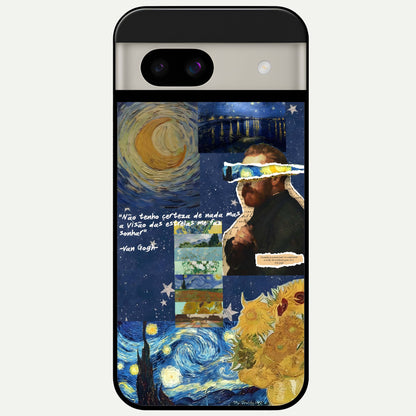 Starry Dream Vision Glass Case For Google Pixel 8A back cover – full design glossy printed glass finish
