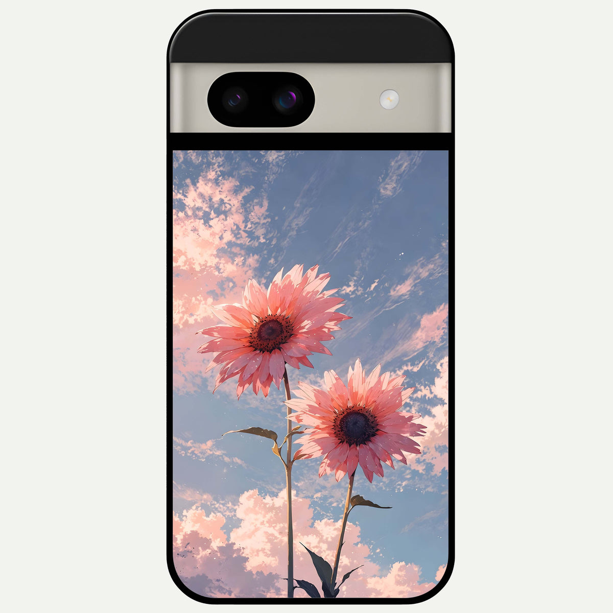  Sun Moon Balance Glass Case For Google Pixel 8A back cover – full design glossy printed glass finish