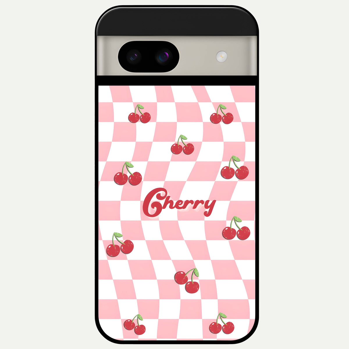  Sweet Cherry Vibes Glass Case For Google Pixel 8A back cover – full design glossy printed glass finish