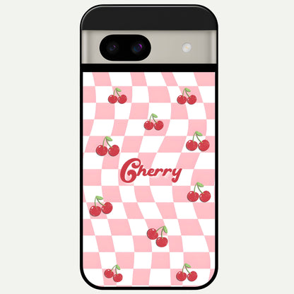  Sweet Cherry Vibes Glass Case For Google Pixel 8A back cover – full design glossy printed glass finish