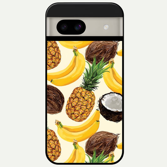  Tropical Fruit Mood Glass Case For Google Pixel 8A back cover – full design glossy printed glass finish