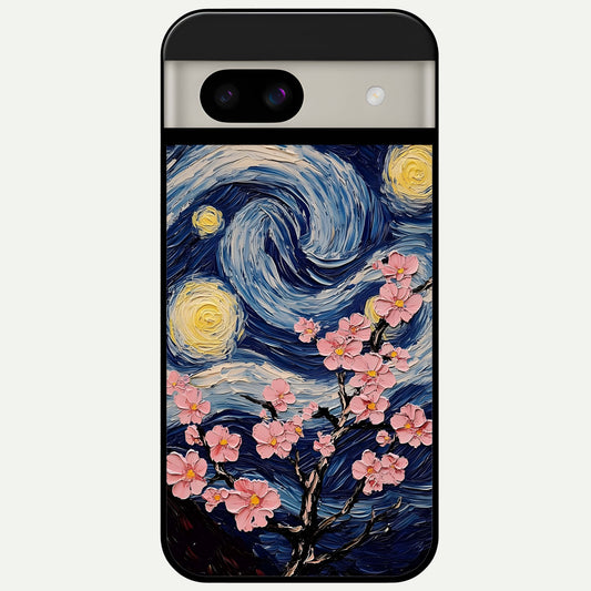  Van Gogh Scenery Glass Case For Google Pixel 8A back cover – full design glossy printed glass finish