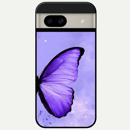  Violet Dream Wing Glass Case For Google Pixel 8A back cover – full design glossy printed glass finish