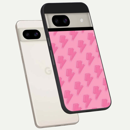  Pink Moo Magic back cover For Google Pixel 8A slim fit glass case with vibrant aesthetic design