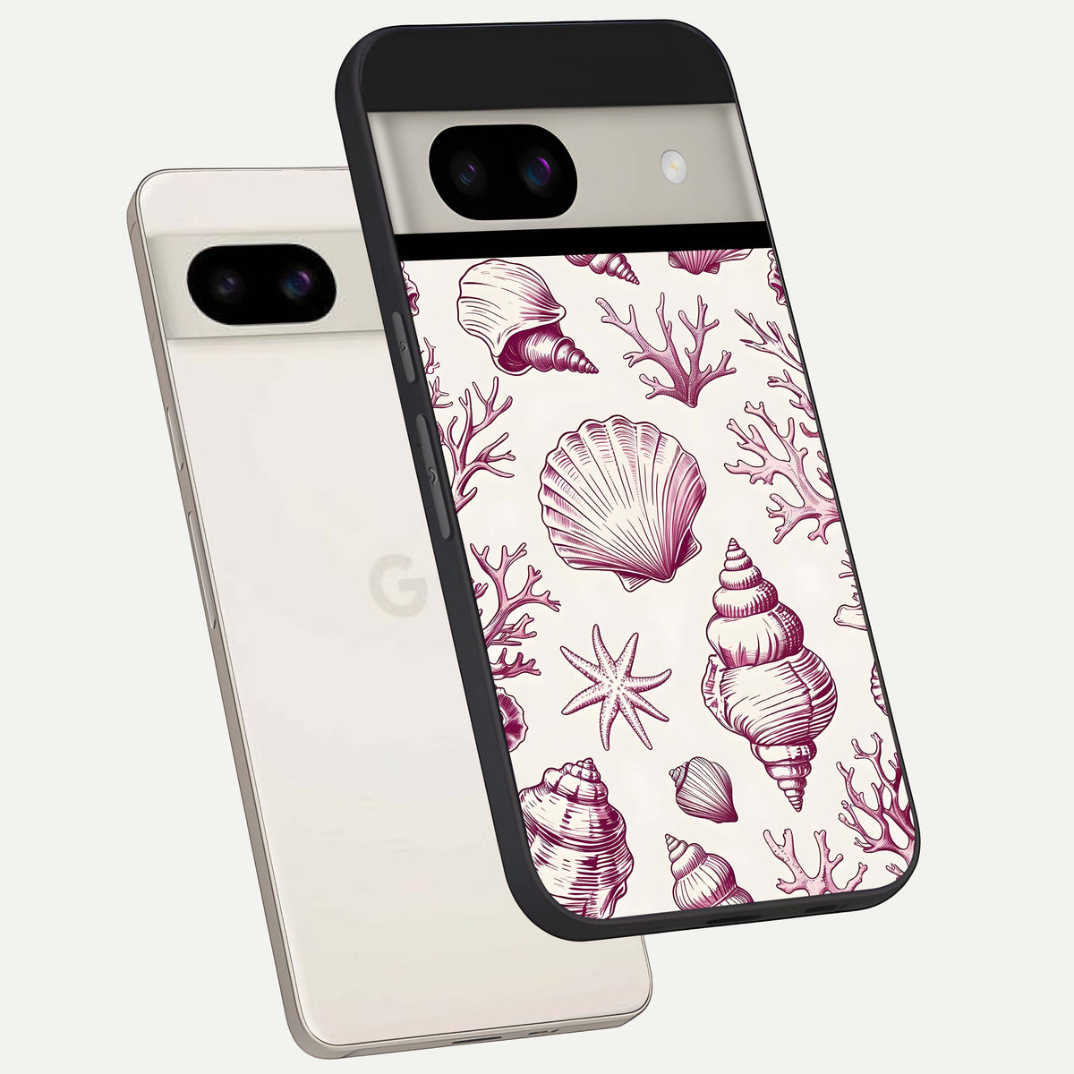  Pink Power Sparks back cover For Google Pixel 8A slim fit glass case with vibrant aesthetic design