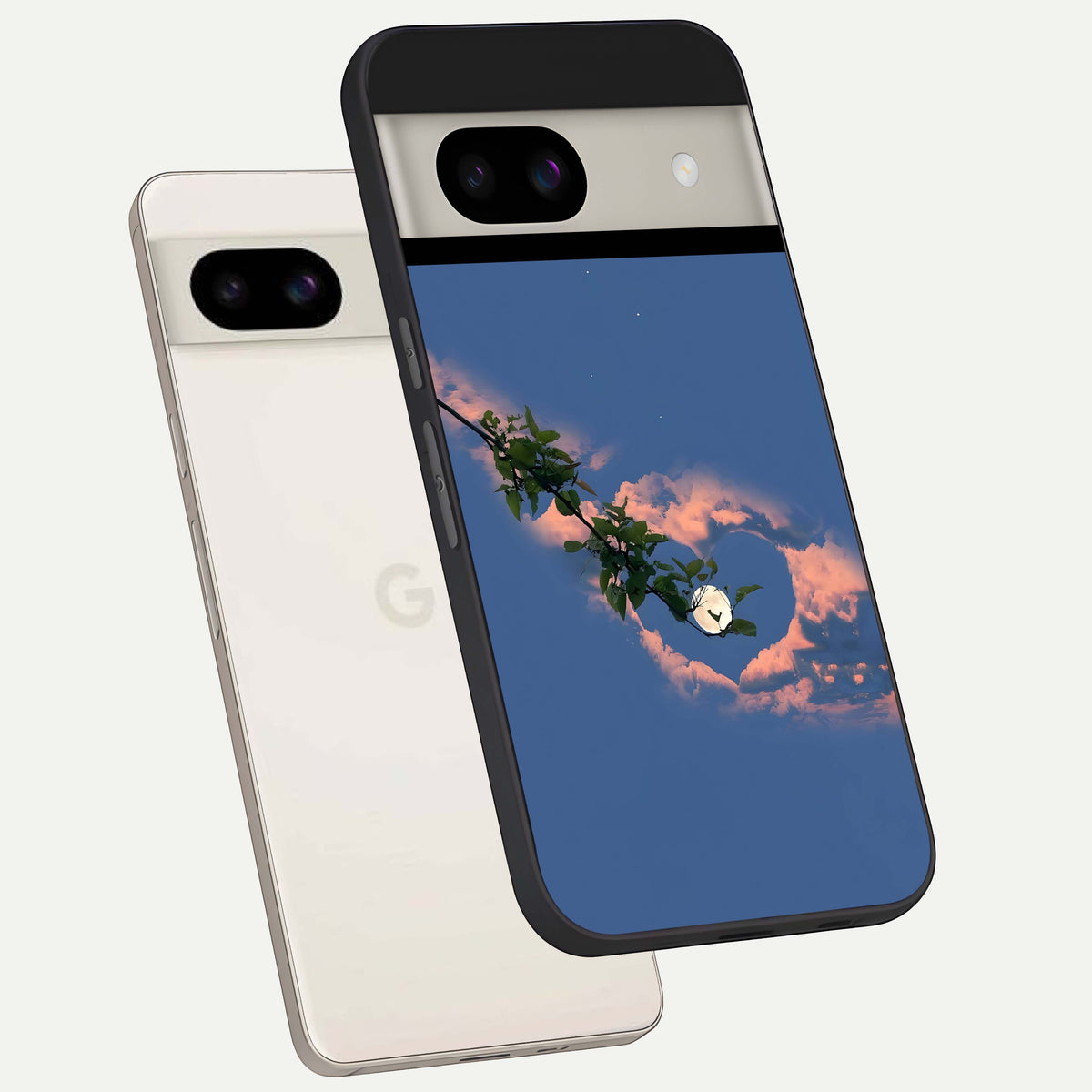 Sky Under Tree back cover For Google Pixel 8A slim fit glass case with vibrant aesthetic design