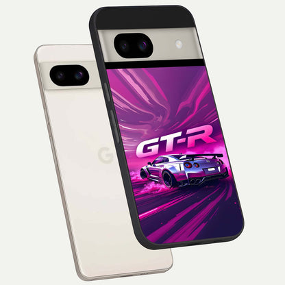  Speed Drift Legend back cover For Google Pixel 8A slim fit glass case with vibrant aesthetic design