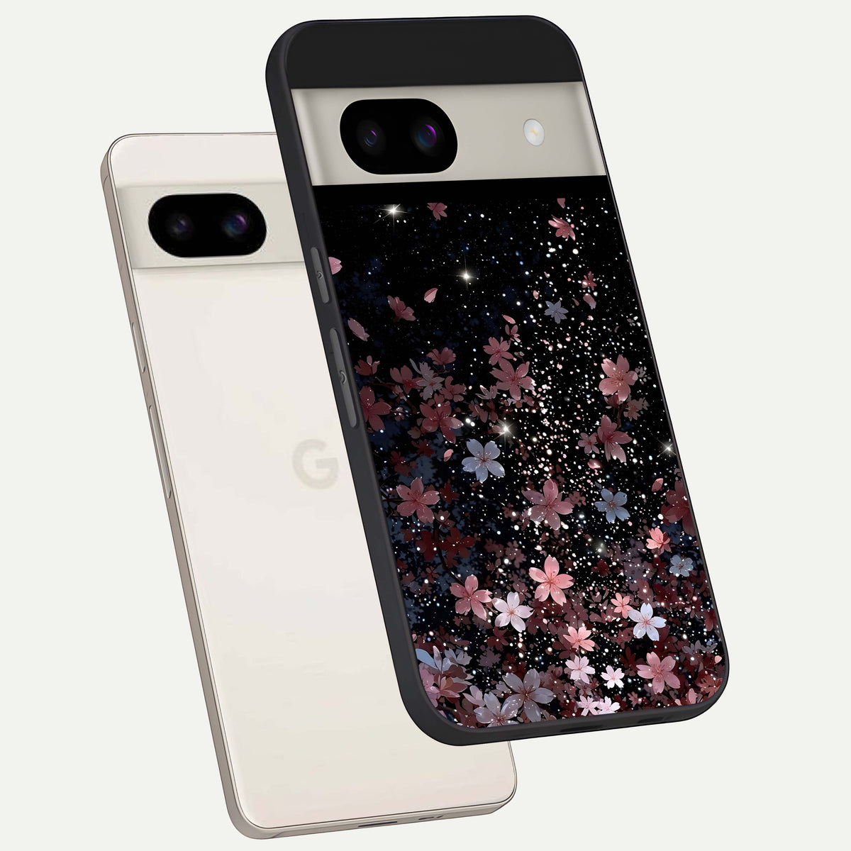  Starlit Flower Dreams back cover For Google Pixel 8A slim fit glass case with vibrant aesthetic design