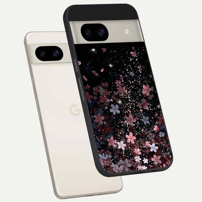  Starlit Flower Dreams back cover For Google Pixel 8A slim fit glass case with vibrant aesthetic design