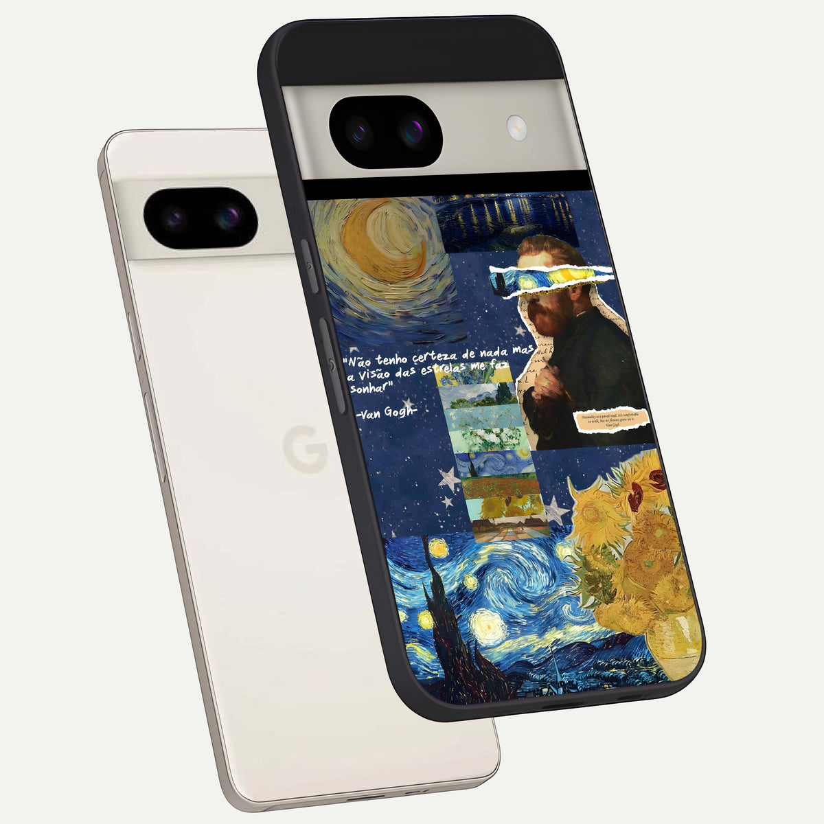  Starry Dream Vision back cover For Google Pixel 8A slim fit glass case with vibrant aesthetic design
