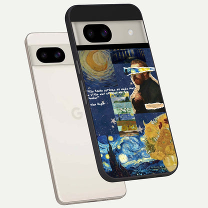  Starry Dream Vision back cover For Google Pixel 8A slim fit glass case with vibrant aesthetic design