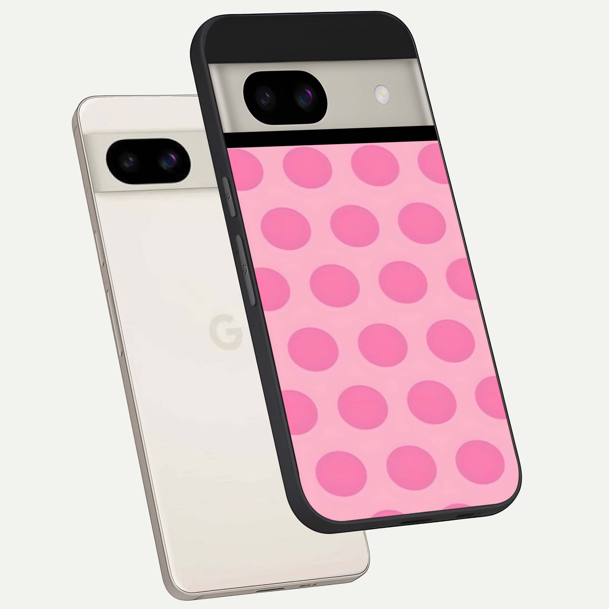  Sweet Dot Dreams back cover For Google Pixel 8A slim fit glass case with vibrant aesthetic design