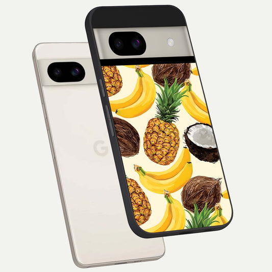  Tropical Fruit Mood back cover For Google Pixel 8A slim fit glass case with vibrant aesthetic design