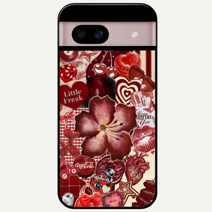  Aesthetic Little Freak Glass Case For Google Pixel 8 back cover – full design glossy printed glass finish