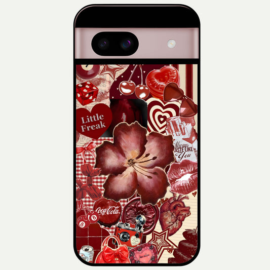  Aesthetic Little Freak Glass Case For Google Pixel 8 back cover – full design glossy printed glass finish