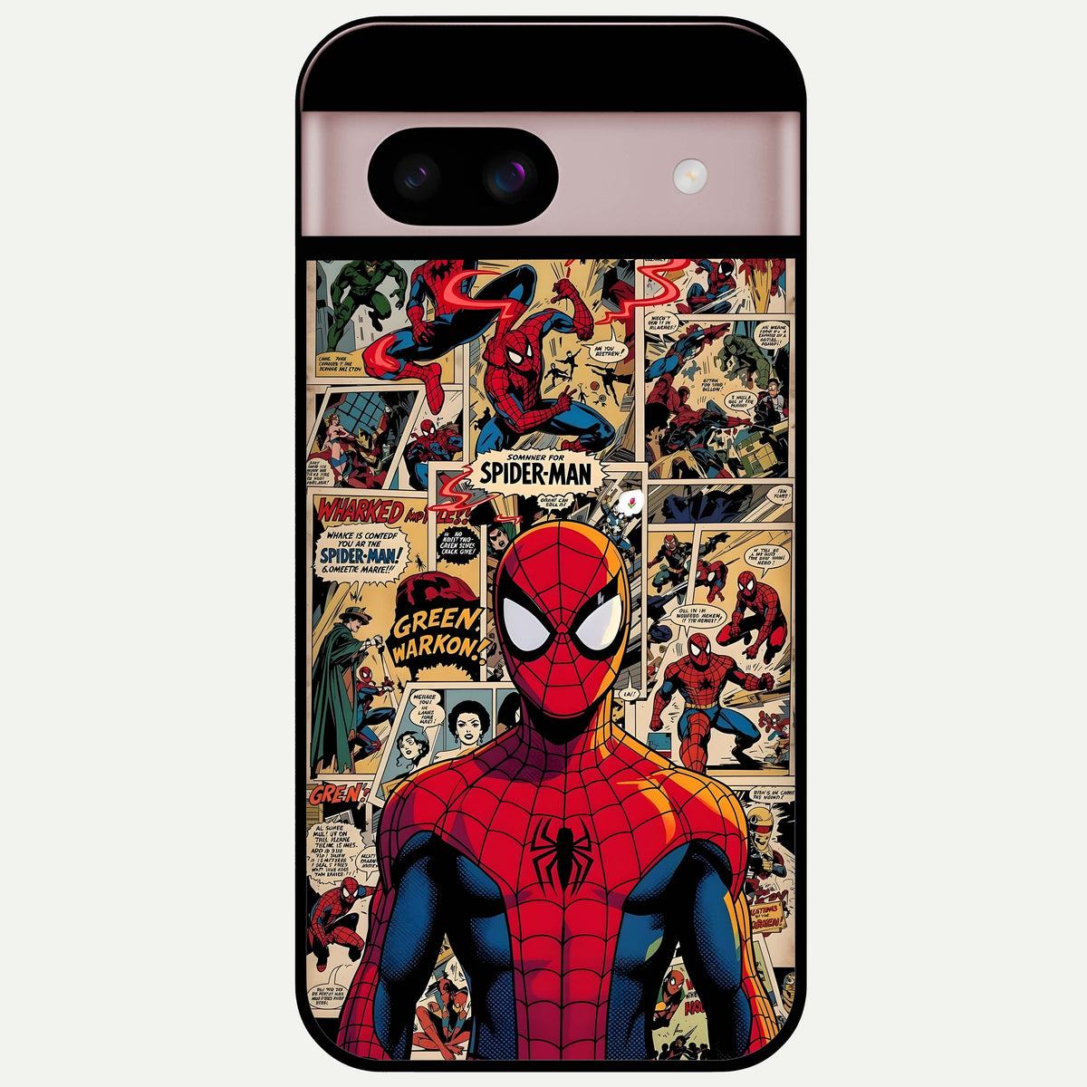  Aesthetic Spider Glass Case For Google Pixel 8 back cover – full design glossy printed glass finish