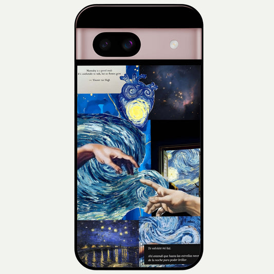  Aesthetic Vando Hands Glass Case For Google Pixel 8 back cover – full design glossy printed glass finish