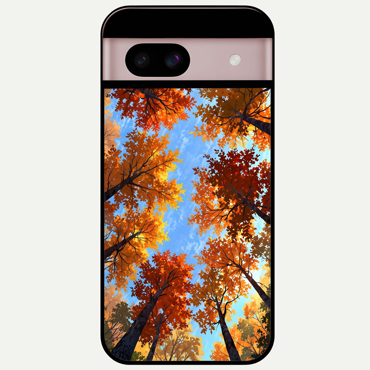  Autumn Sky Rise Glass Case For Google Pixel 8 back cover – full design glossy printed glass finish