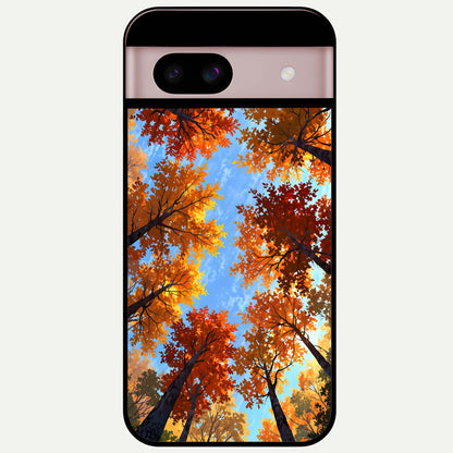  Autumn Sky Rise Glass Case For Google Pixel 8 back cover – full design glossy printed glass finish