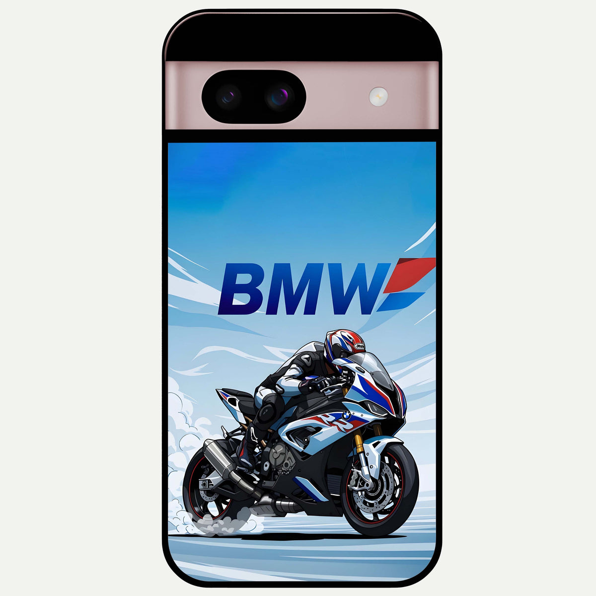  BMW Power Drift Glass Case For Google Pixel 8 back cover – full design glossy printed glass finish