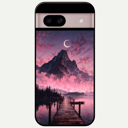  Beautiful Mountain View Glass Case For Google Pixel 8 back cover – full design glossy printed glass finish
