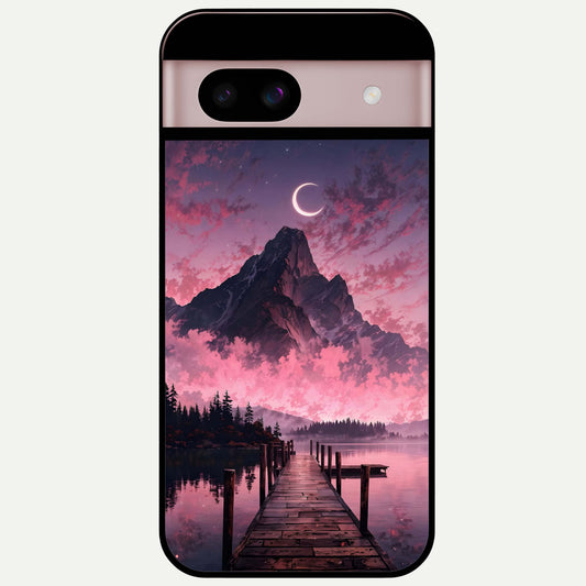  Beautiful Mountain View Glass Case For Google Pixel 8 back cover – full design glossy printed glass finish