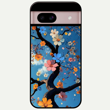  Blossom Dream Sky Glass Case For Google Pixel 8 back cover – full design glossy printed glass finish