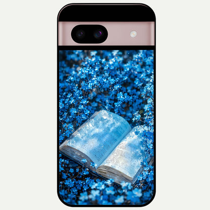  Blue Bloom Tales Glass Case For Google Pixel 8 back cover – full design glossy printed glass finish