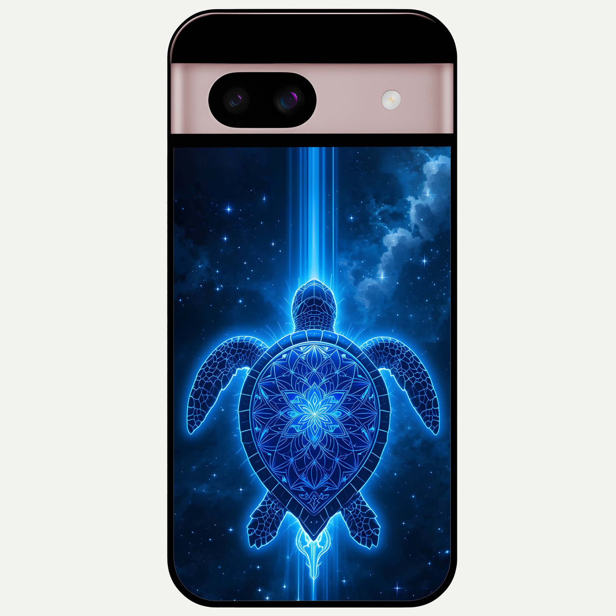  Blue Galaxy Turtle Glass Case For Google Pixel 8 back cover – full design glossy printed glass finish