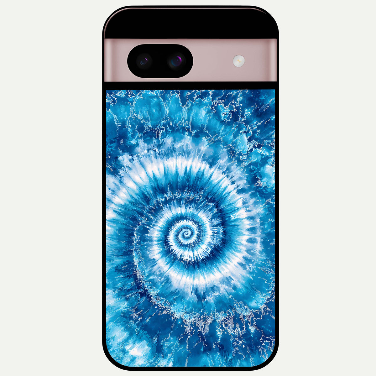  Blue Galaxy Wave Glass Case For Google Pixel 8 back cover – full design glossy printed glass finish