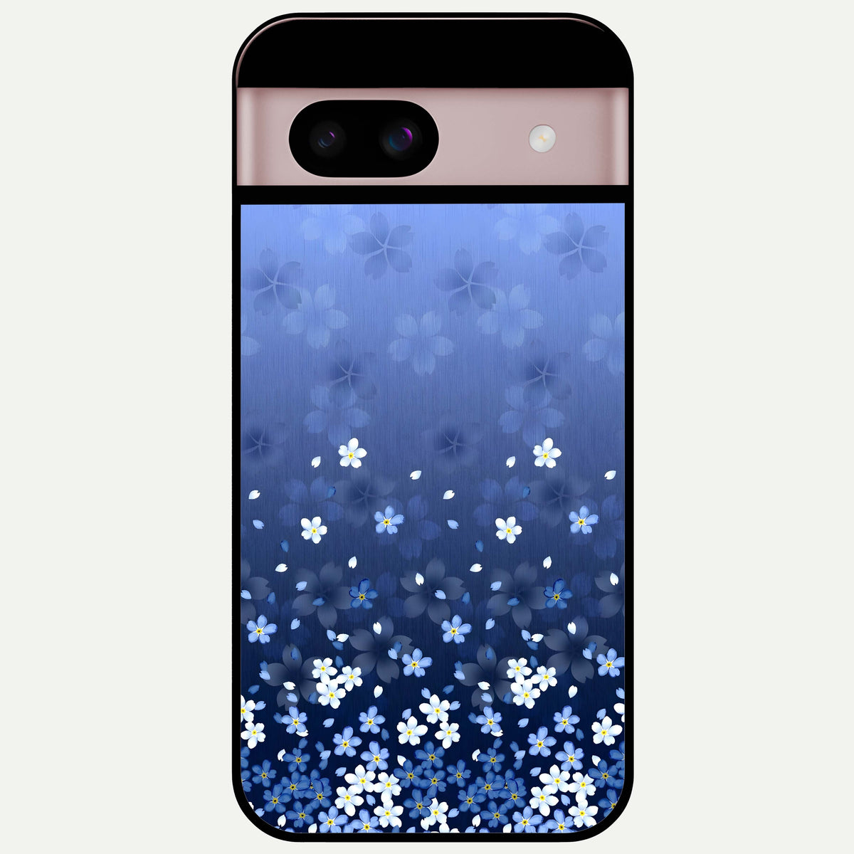  Blue Starry Glass Case For Google Pixel 8 back cover – full design glossy printed glass finish