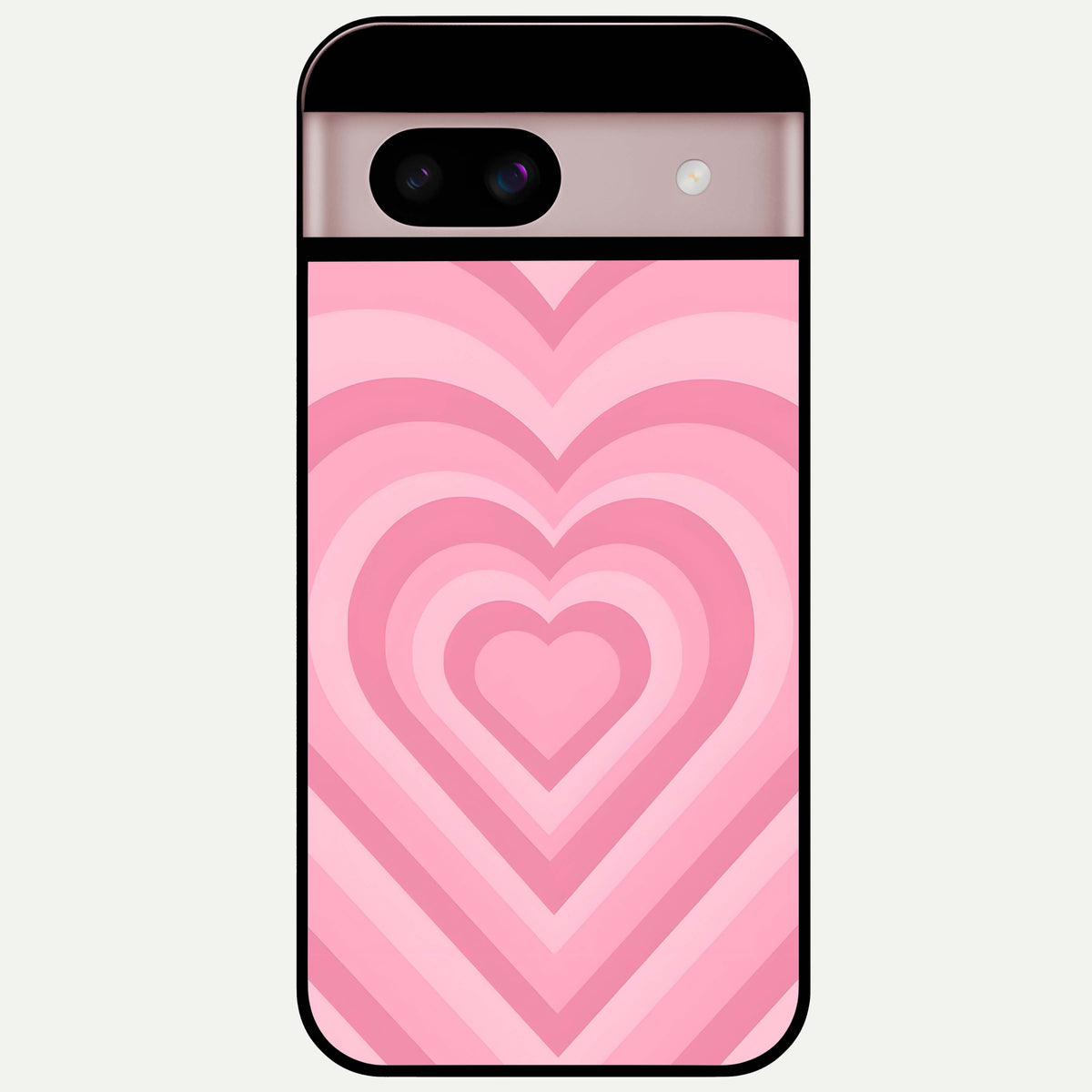  Blush Heart Waves Glass Case For Google Pixel 8 back cover – full design glossy printed glass finish