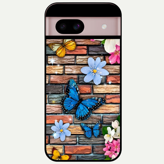  Brick Bloom Flight Glass Case For Google Pixel 8 back cover – full design glossy printed glass finish