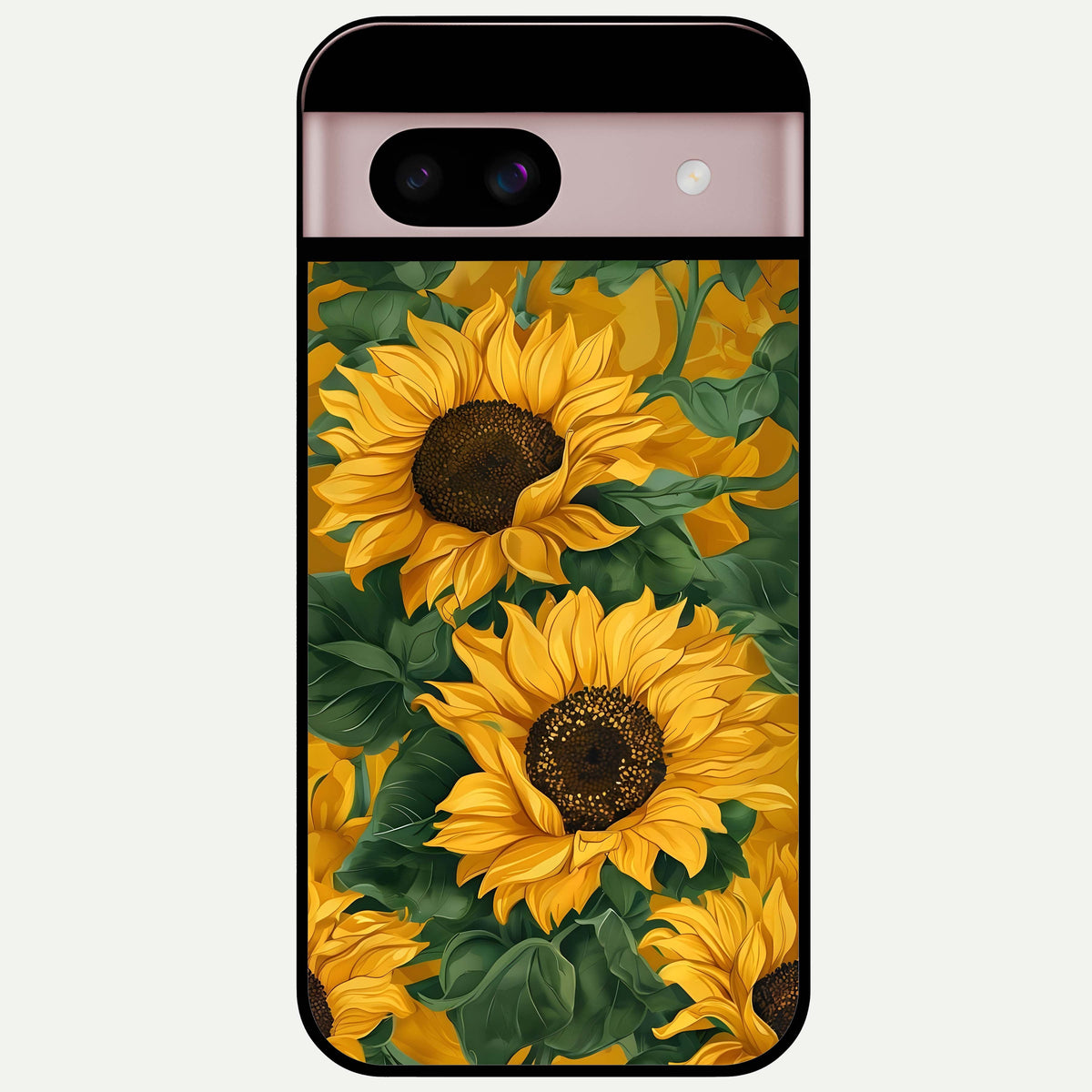  Bright Sunflower Bloom Glass Case For Google Pixel 8 back cover – full design glossy printed glass finish