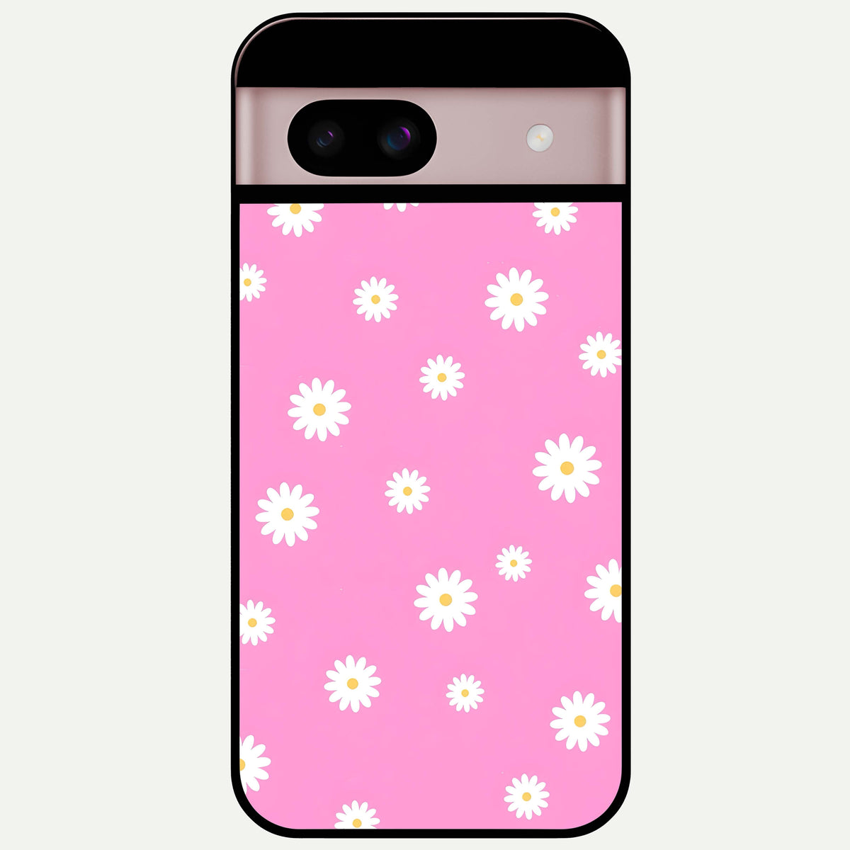  Bubblegum Daisy Pop Glass Case For Google Pixel 8 back cover – full design glossy printed glass finish