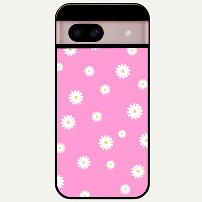  Bubblegum Daisy Pop Glass Case For Google Pixel 8 back cover – full design glossy printed glass finish