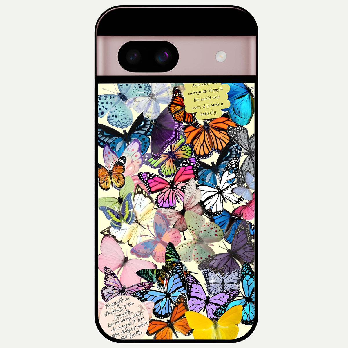  Butterflies Petal Dream Glass Case For Google Pixel 8 back cover – full design glossy printed glass finish