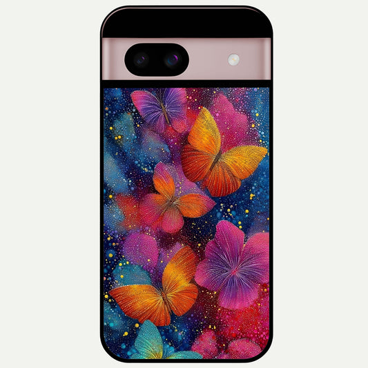  Butterfly Dream Mist Glass Case For Google Pixel 8 back cover – full design glossy printed glass finish