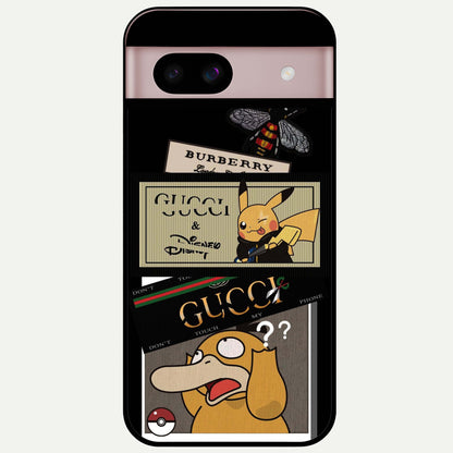  Cartoon Brand Play Mashup Glass Case For Google Pixel 8 back cover – full design glossy printed glass finish
