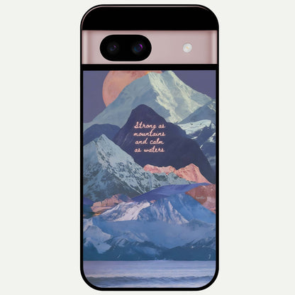  Celestial Mountain Calm Glass Case For Google Pixel 8 back cover – full design glossy printed glass finish