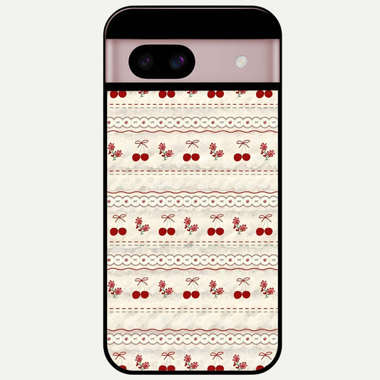  Cherry Bloom Charm Glass Case For Google Pixel 8 back cover – full design glossy printed glass finish