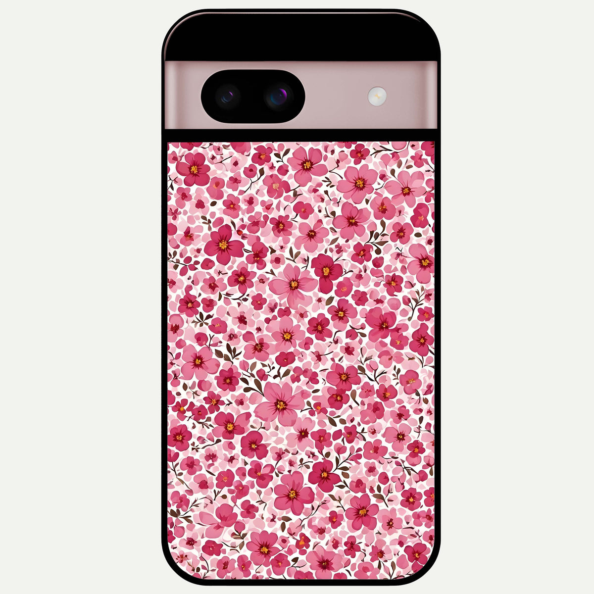  Cherry Blossom Charm Glass Case For Google Pixel 8 back cover – full design glossy printed glass finish