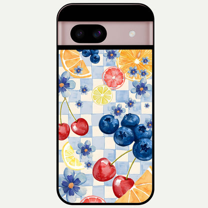  Citrus Bloom Joy Glass Case For Google Pixel 8 back cover – full design glossy printed glass finish