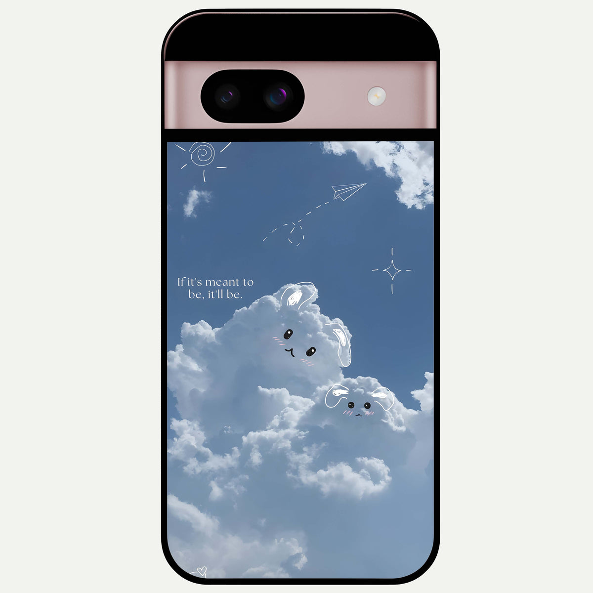  Cloud Bunny Dreams Glass Case For Google Pixel 8 back cover – full design glossy printed glass finish