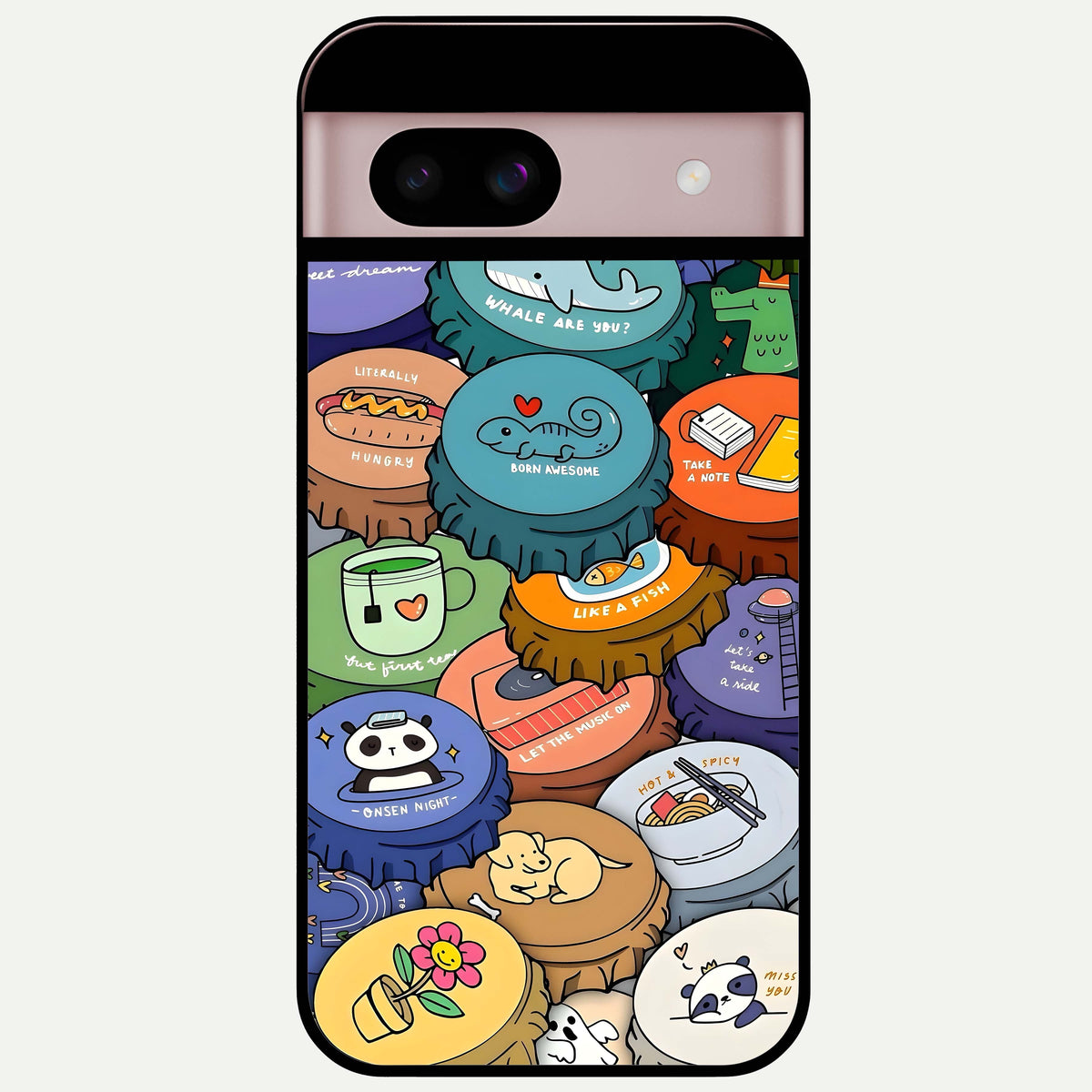  Coins Patterns Glass Case For Google Pixel 8 back cover – full design glossy printed glass finish