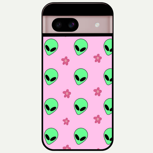  Cosmic Cute Crush Glass Case For Google Pixel 8 back cover – full design glossy printed glass finish