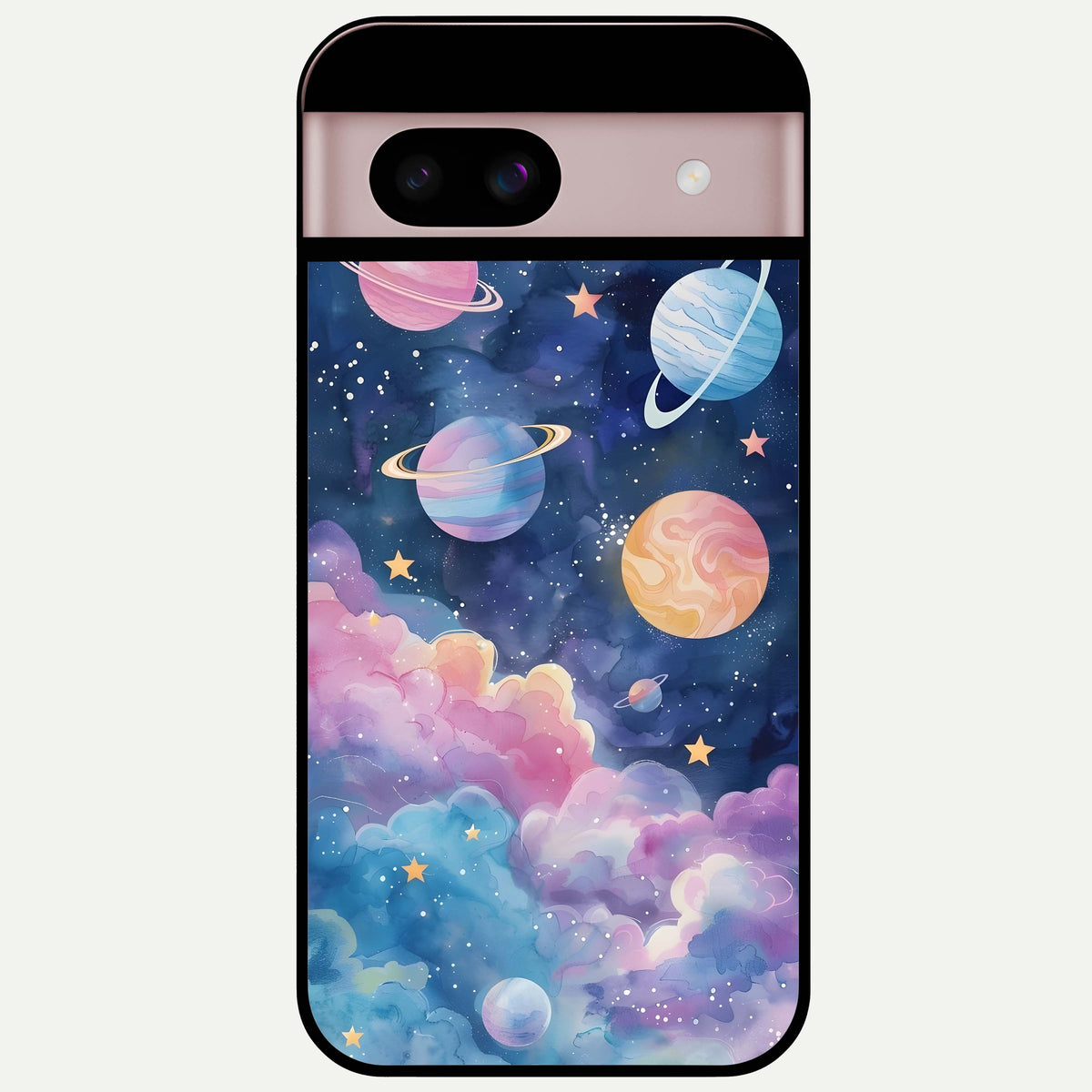  Cosmic Planet Dreams Glass Case For Google Pixel 8 back cover – full design glossy printed glass finish