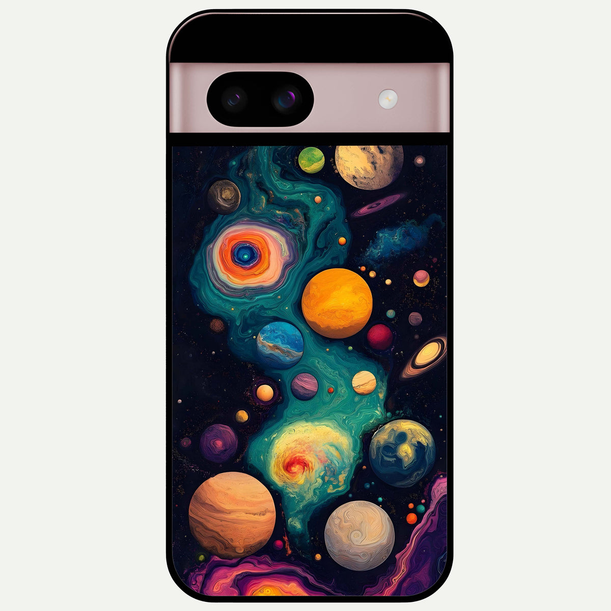  Cosmic Planet Journey Glass Case For Google Pixel 8 back cover – full design glossy printed glass finish