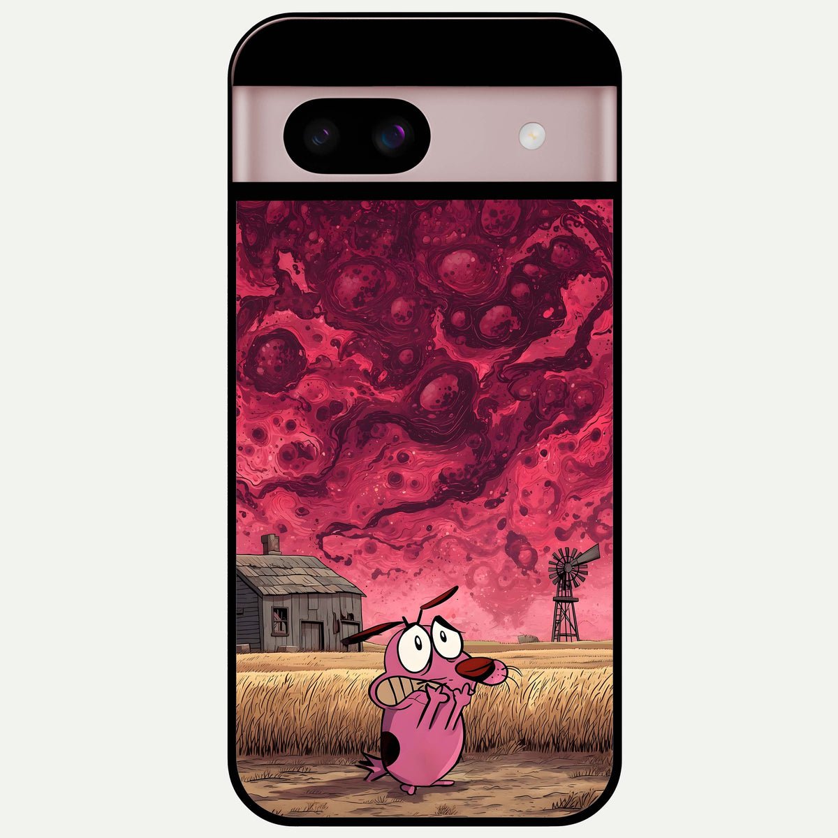  Courage Under Sky Glass Case For Google Pixel 8 back cover – full design glossy printed glass finish